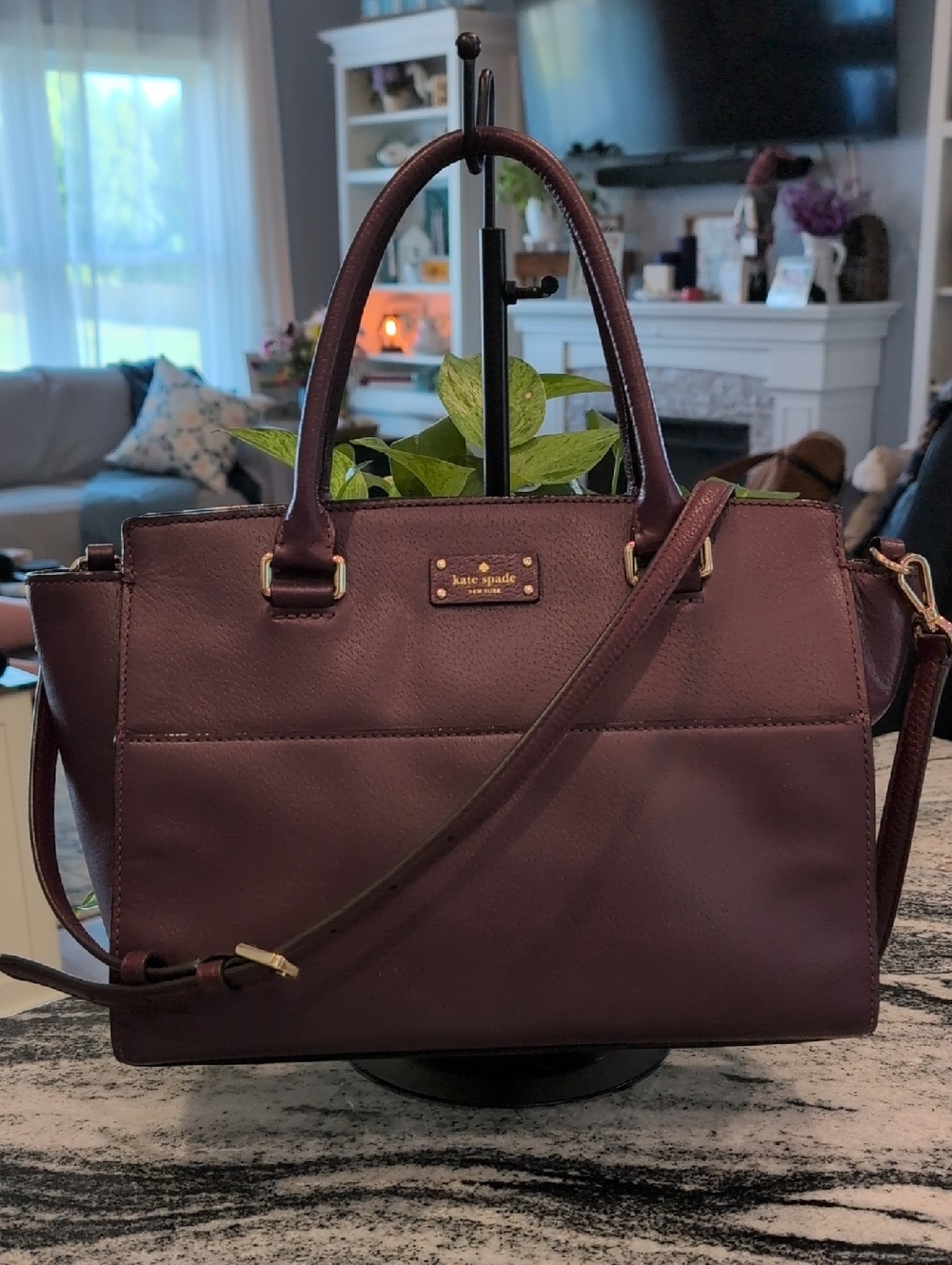 kate spade Grove Street Lana Plum Leather Satchel